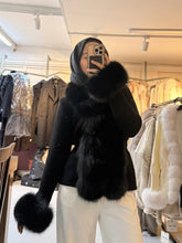 Fur Charm Siyah- Premium Tilki Kürkü Hırka