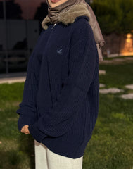 Bymen Kürk Yaka Triko Ceket