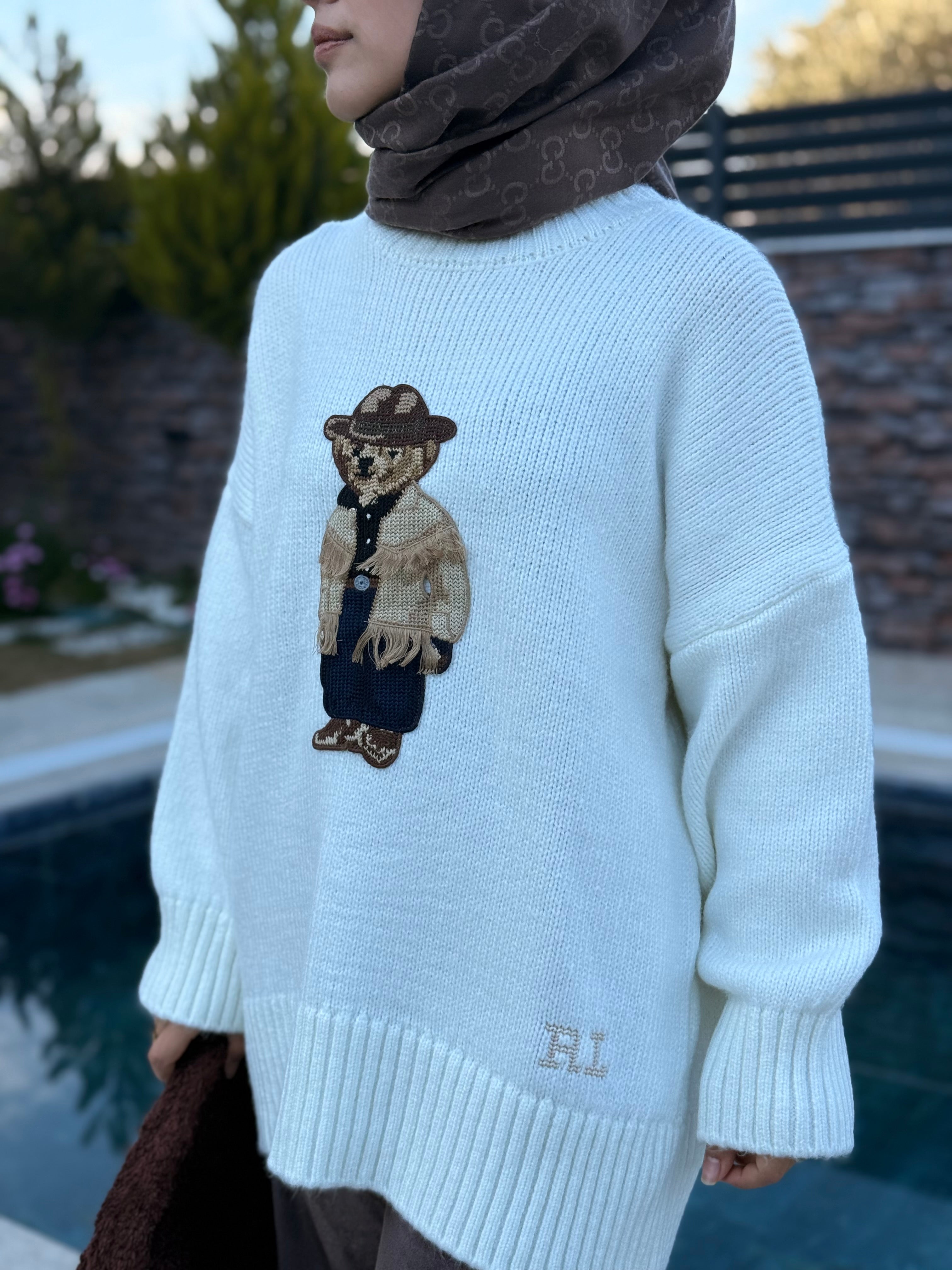 Teddy Bear RL Kazak Beyaz