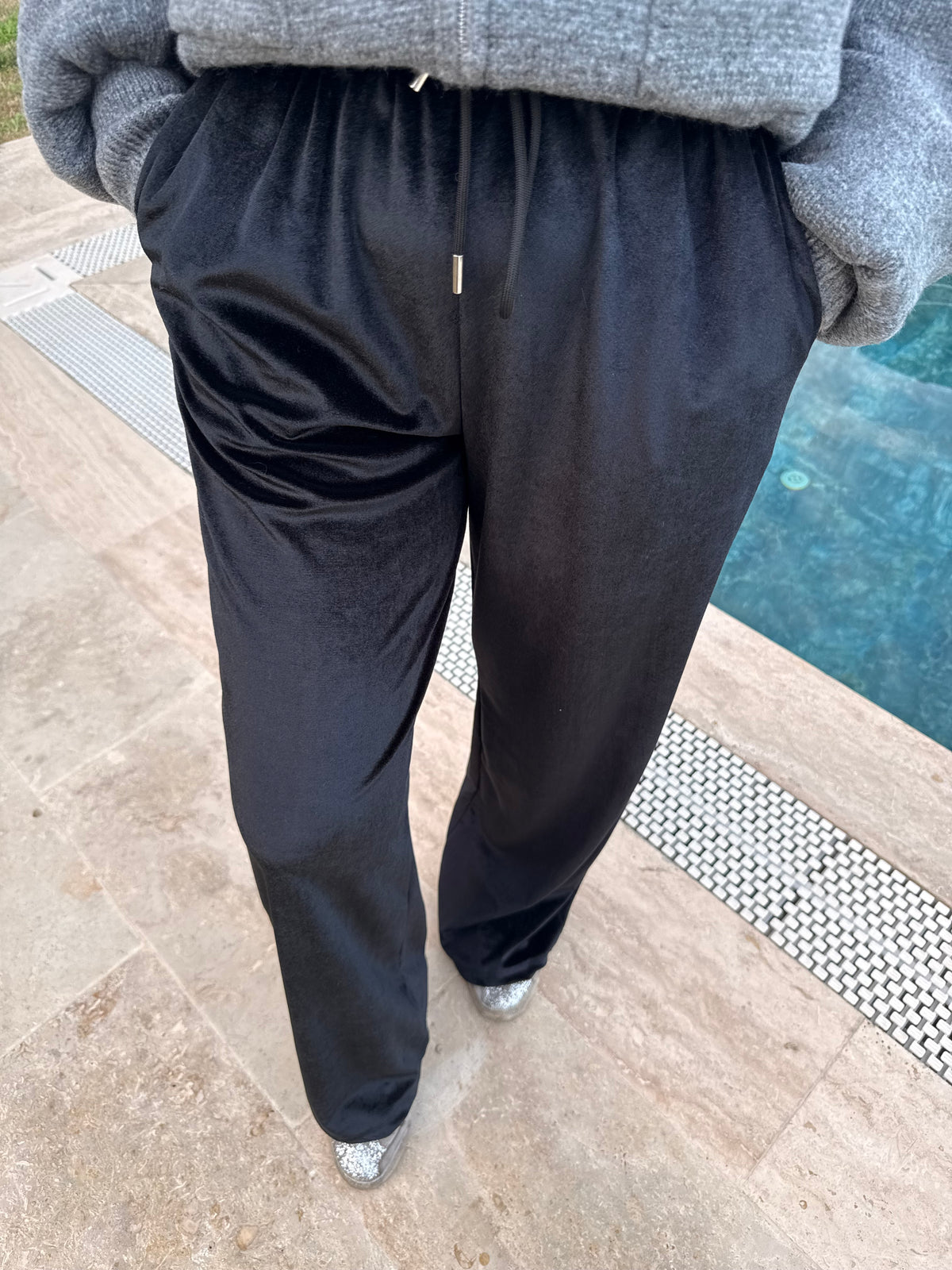 Siyah Kadife Pantolon