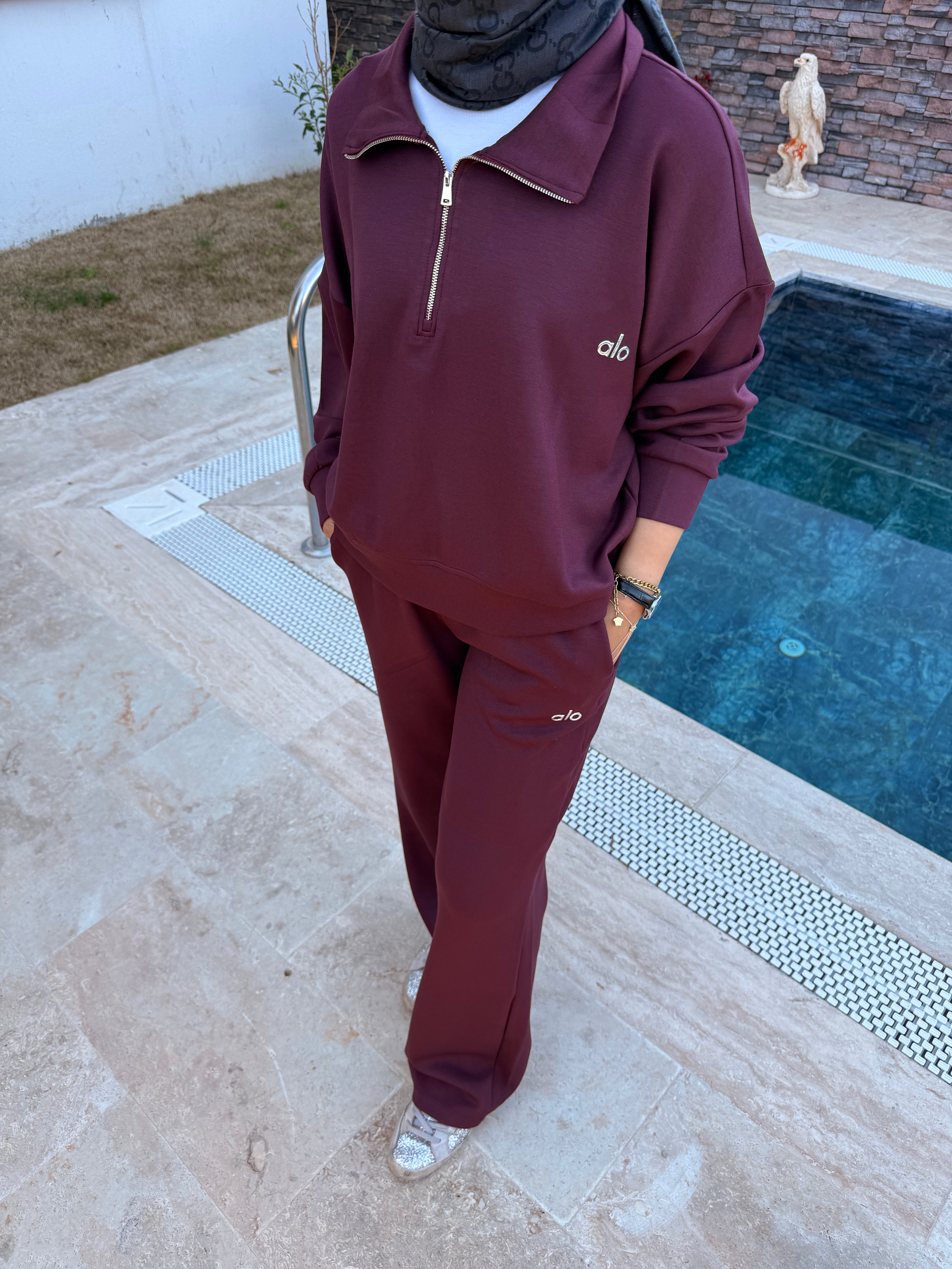Oysho Takım Bordo - Wine Soft