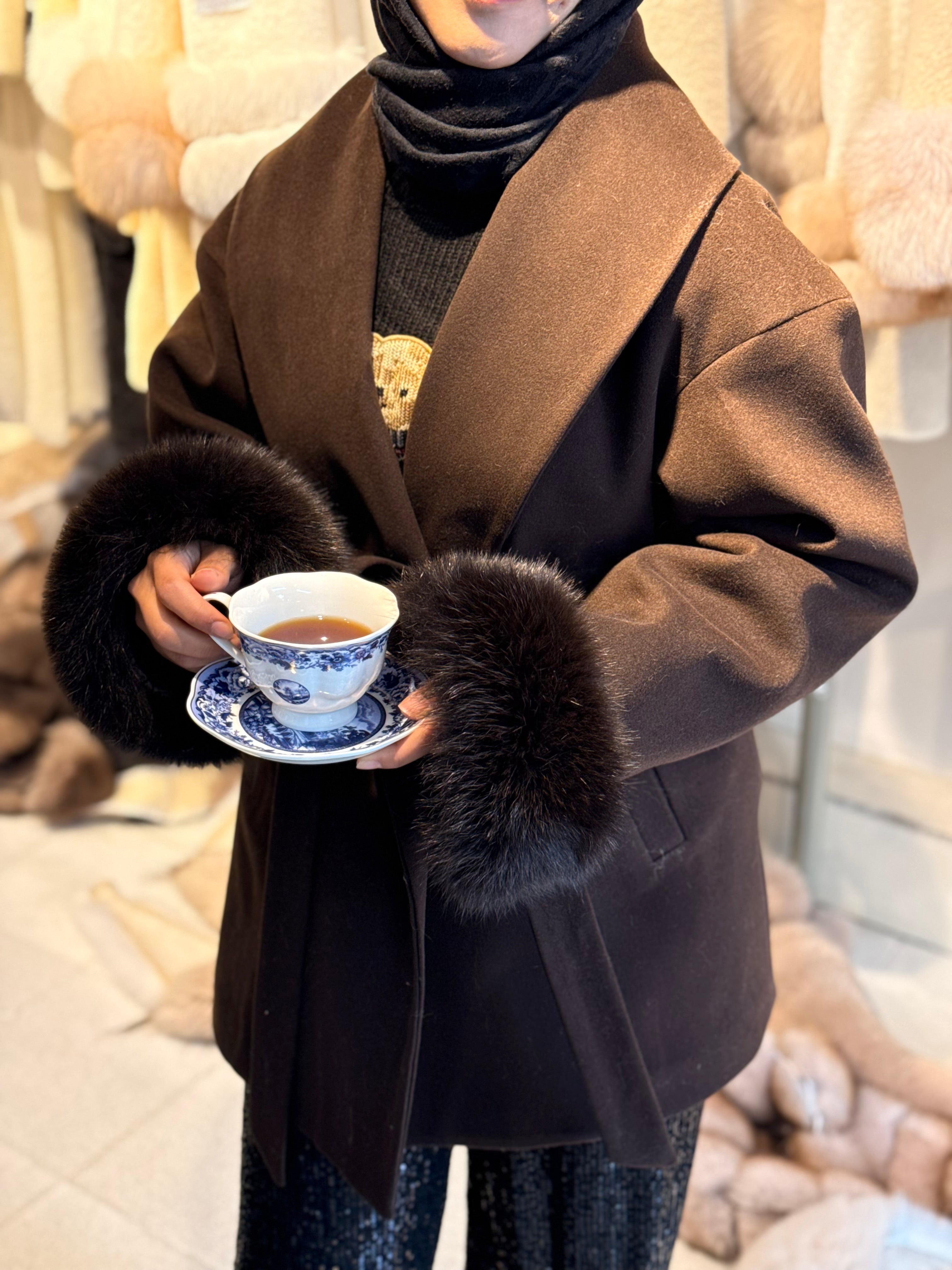 İtalyan Alpaca- Acı Kahve Kaşe Kürk